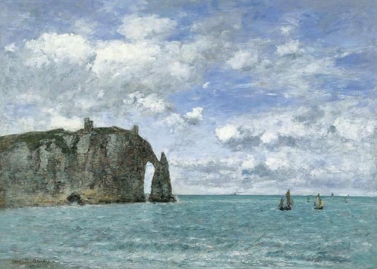 Eugene Boudin The Cliff of Aval oil painting image